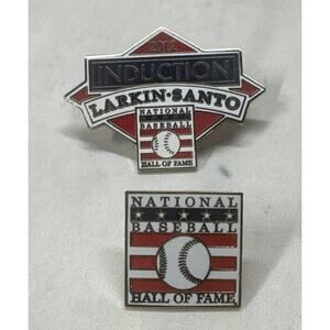 2012 Baseball MLB Hall of Fame Induction Pin Larkin & Santo Lot Of 2